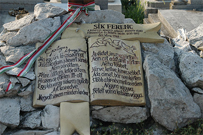 Sík Ferenc sírja a békéscsabai temetőben