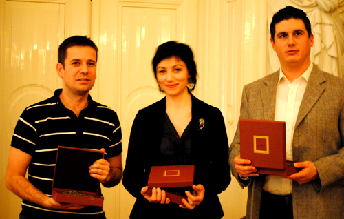 2009. év Bárka-díjazottai: Csehy Zoltánt, Iancu Laurát és Hartay Csaba  