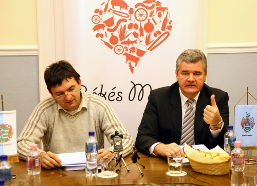 Domokos László, a Békés Megyei Közgyűlés elnöke és Vantara Gyula, Békéscsaba polgármestere