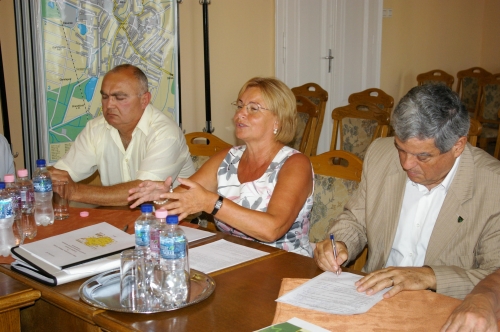 A biharugrai küldöttség Vígh Ilona polgármester asszony vezetésével érkezett a találkozóra