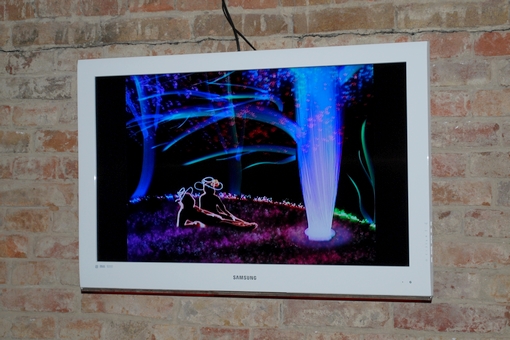 Így fest Munkácsy Mihály Pihenés az erdőben című festménye a fénygraffitisek átiratában