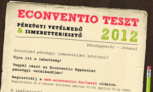 Indul az Econventio teszt 2012