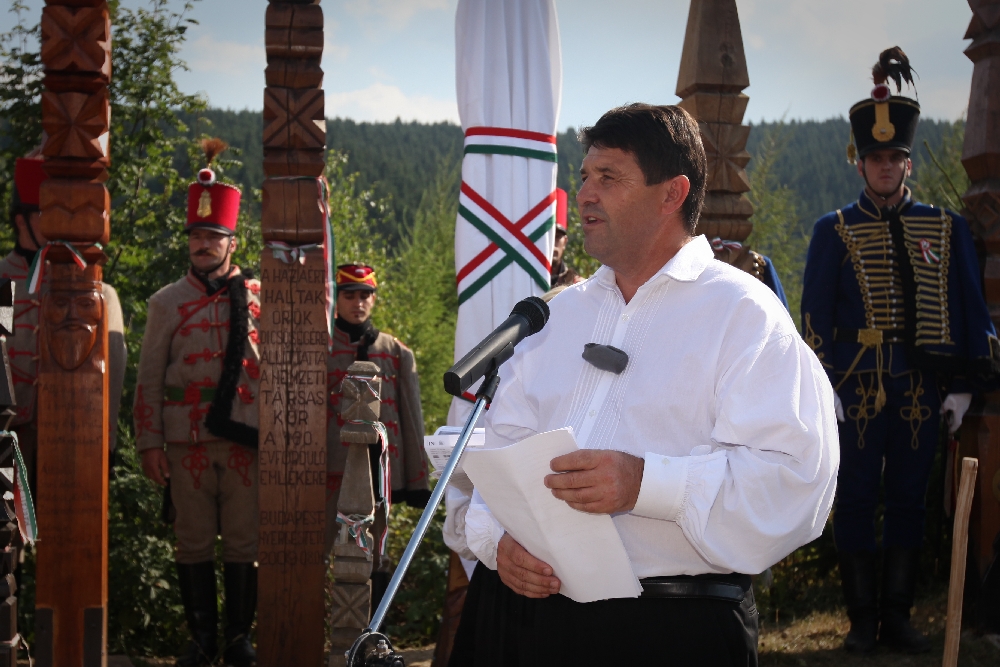 Farkas Zoltán, a Békés Megyei Közgyűlés elnöke ünnepi beszédet mondott Nyerges-tetőn