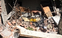 Gázrobbanás miatt dőlt ki egy ház fala Tótkomlóson 
